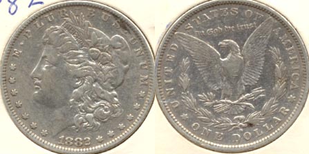 1882-O O over S Variety Morgan Silver Dollar VF-20