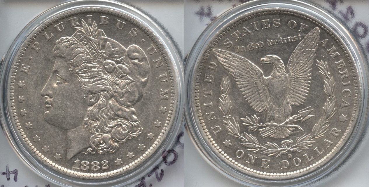 1882-O O over S Morgan Silver Dollar VF-30 #a Cleaned VAM-4 O/S Recessed Top-100