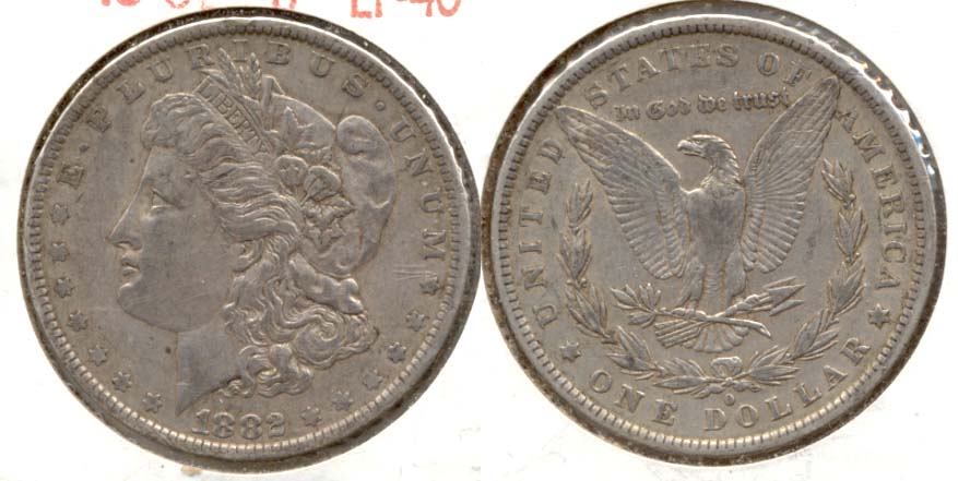 1882-O Morgan Silver Dollar EF-40 c