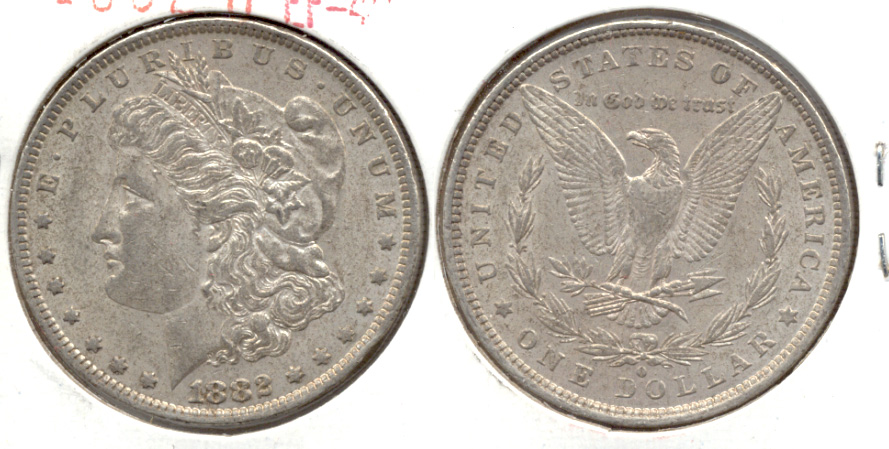 1882-O Morgan Silver Dollar EF-40 d