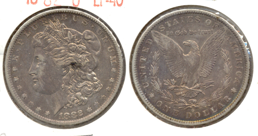 1882-O Morgan Silver Dollar EF-40 e