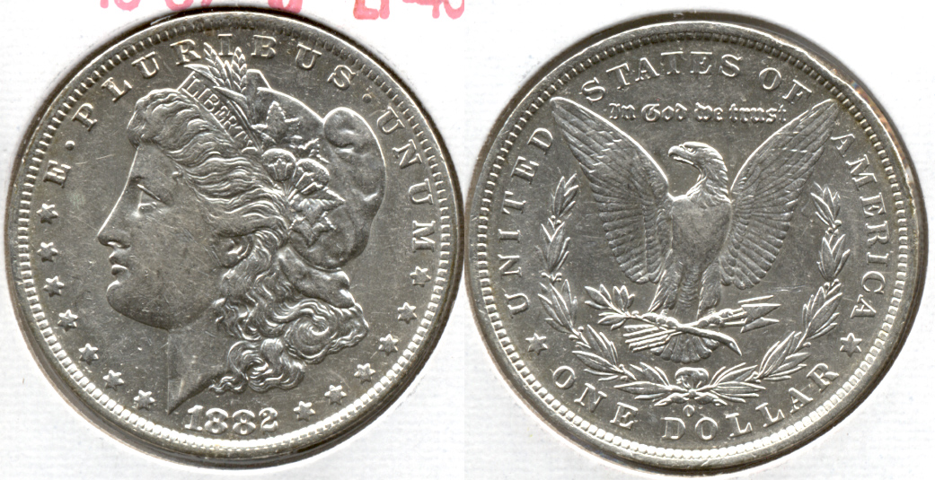 1882-O Morgan Silver Dollar EF-40 h