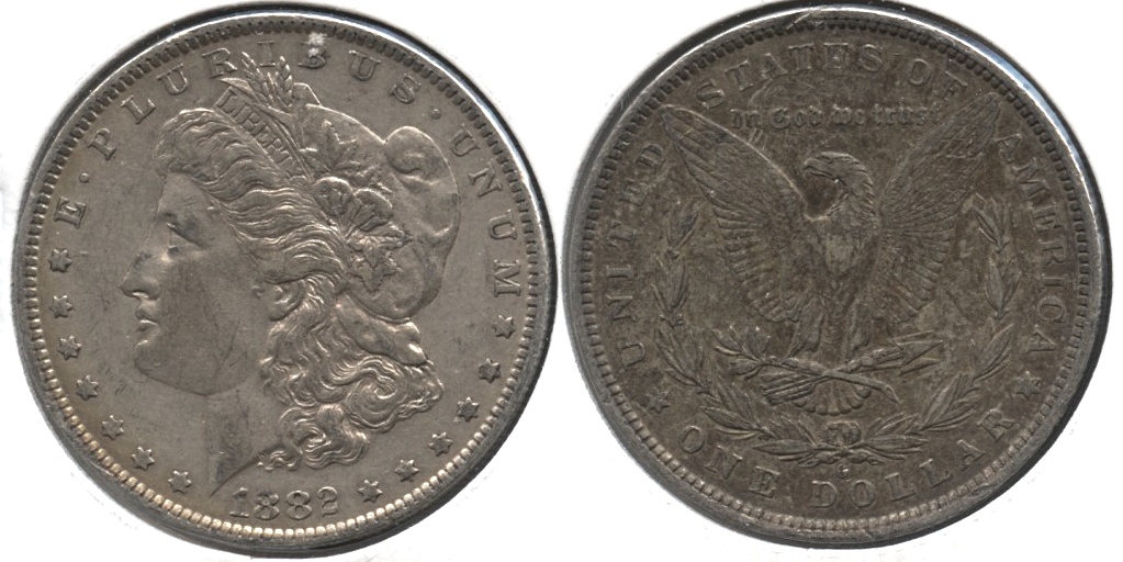 1882-O Morgan Silver Dollar EF-40 o