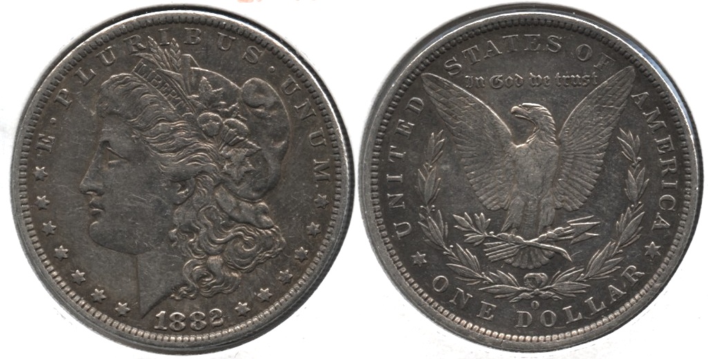 1882-O Morgan Silver Dollar EF-40 p