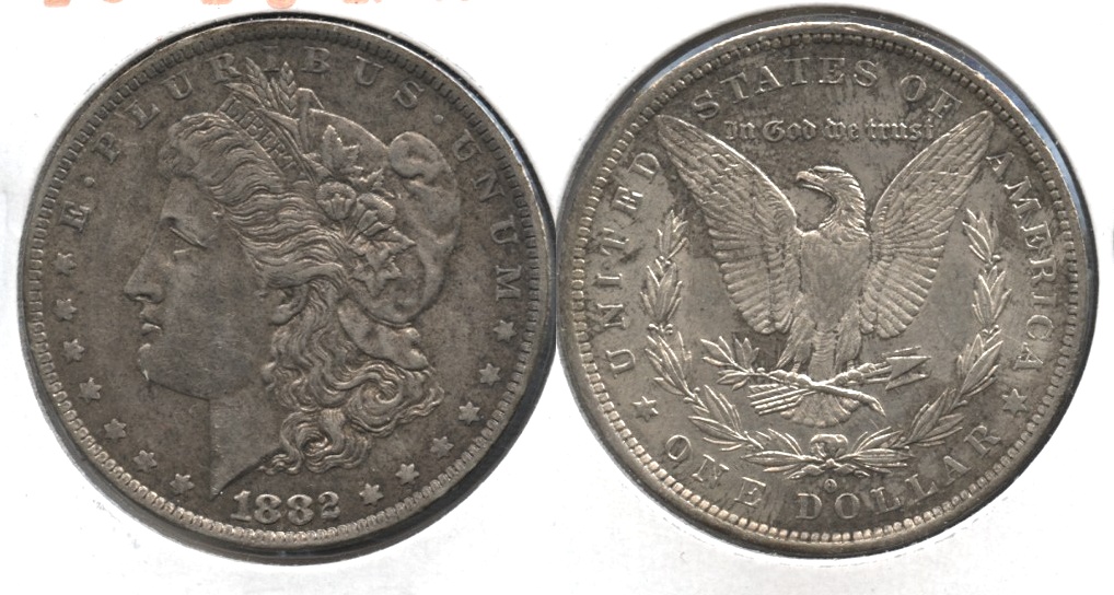 1882-O Morgan Silver Dollar EF-40 #q