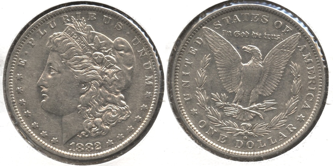 1882-O Morgan Silver Dollar EF-40 #v