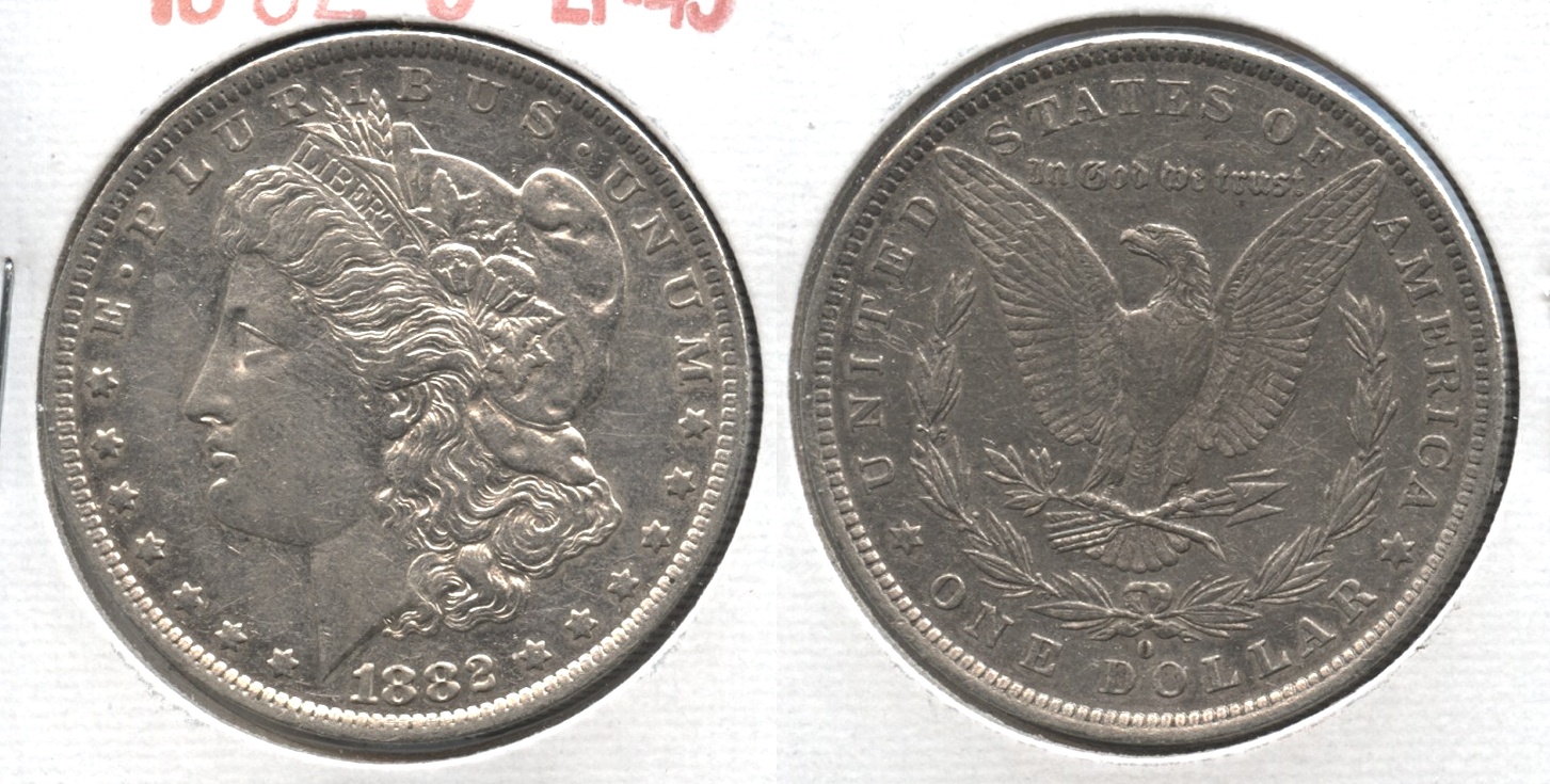 1882-O Morgan Silver Dollar EF-45 #e