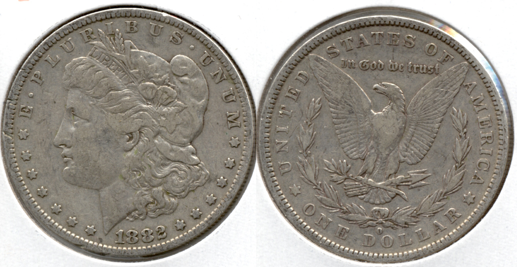 1882-O Morgan Silver Dollar Fine-15 a