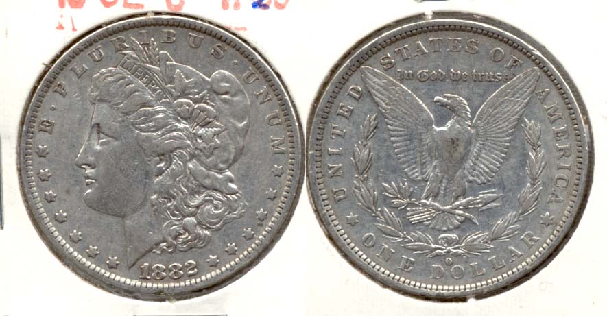 1882-O Morgan Silver Dollar VF-20 a