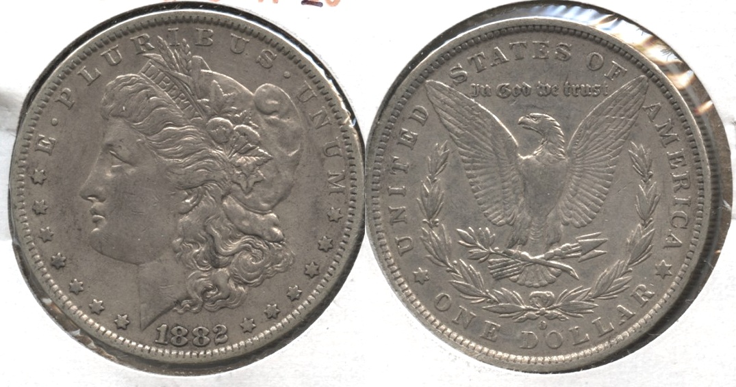 1882-O Morgan Silver Dollar VF-20 #d