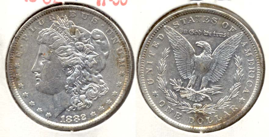 1882-O Morgan Silver Dollar VF-30