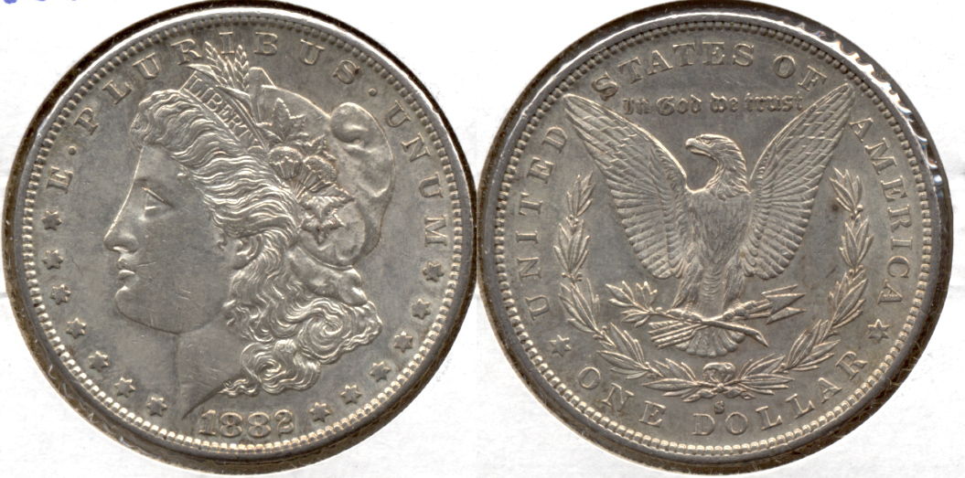 1882-S Morgan Silver Dollar AU-50