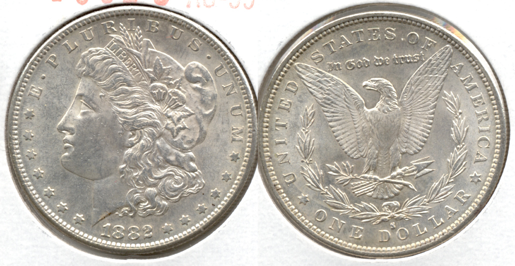 1882-S Morgan Silver Dollar AU-55