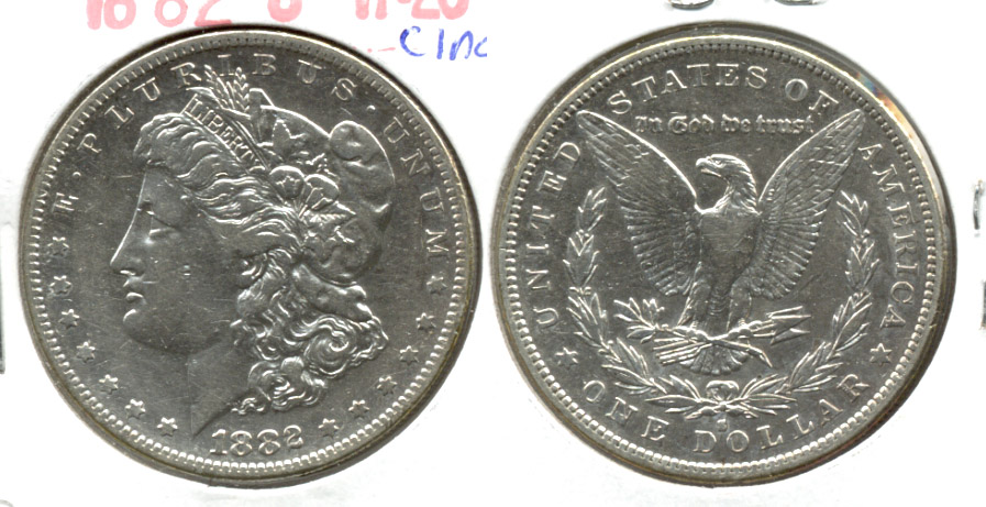 1882-S Morgan Silver Dollar VF-20 f Cleaned
