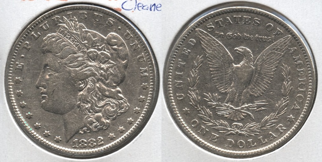 1882 Morgan Silver Dollar VF-30 c Cleaned