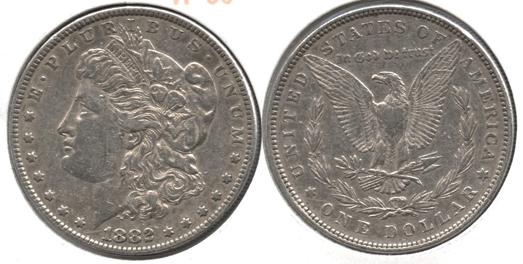 1882 Morgan Silver Dollar VF-30 d