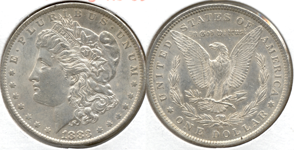 1883-O Morgan Silver Dollar AU-50 e
