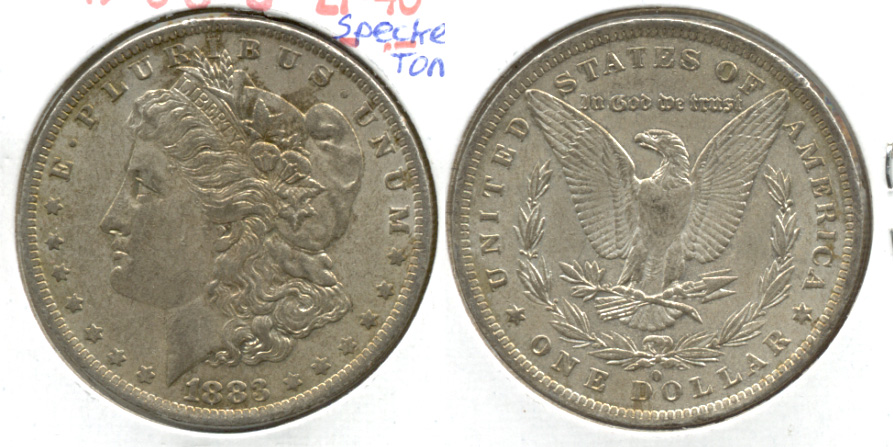 1883-O Morgan Silver Dollar EF-40 e Speckled Tone