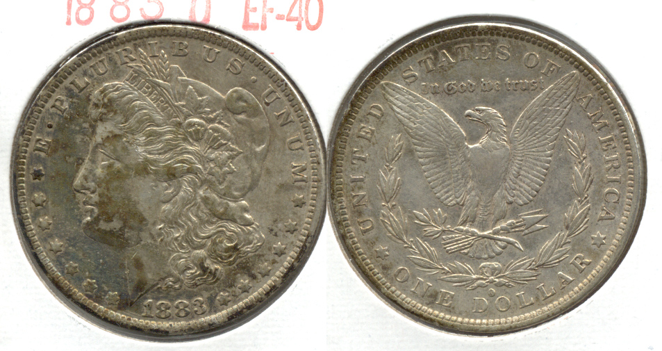 1883-O Morgan Silver Dollar EF-40 f