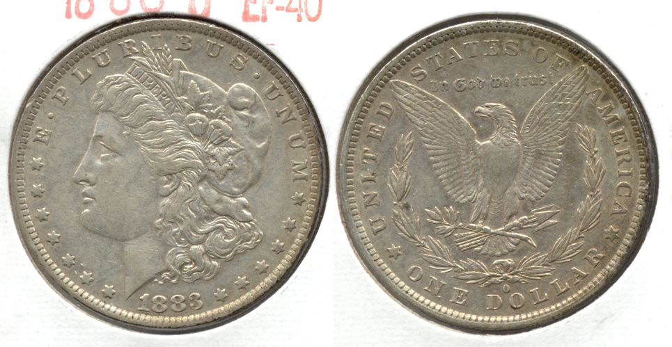 1883-O Morgan Silver Dollar EF-40 h