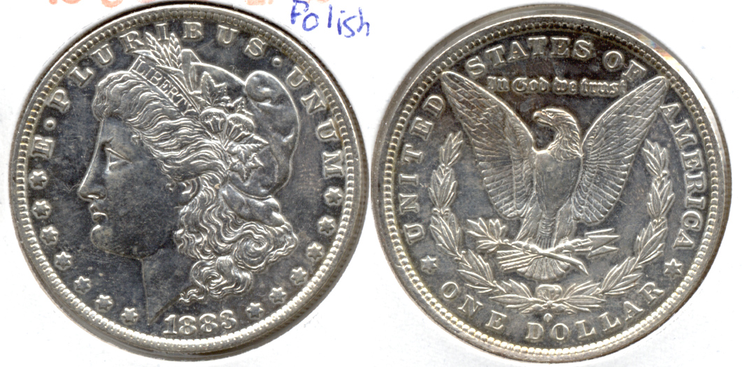1883-O Morgan Silver Dollar EF-45 d Polished