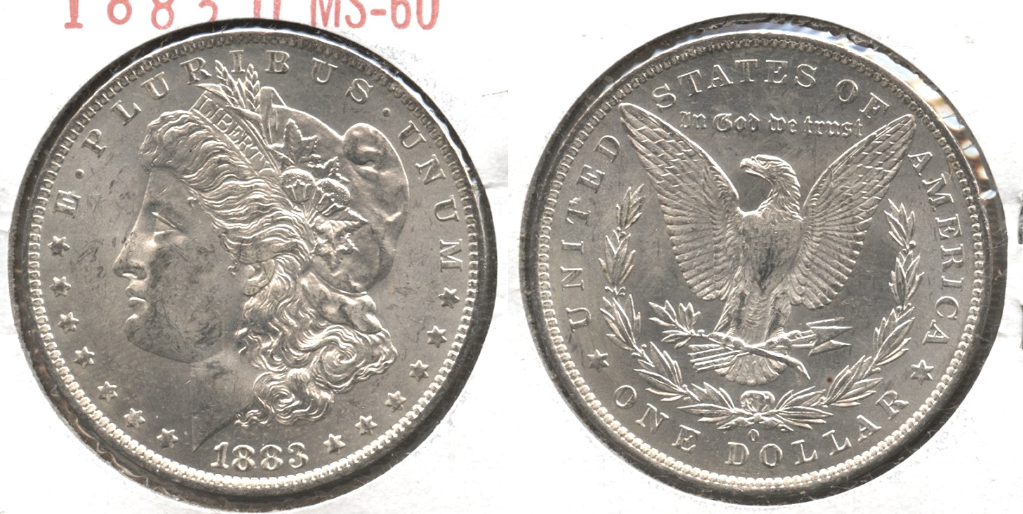 1883-O Morgan Silver Dollar MS-60 #k