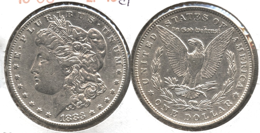 1883 Morgan Silver Dollar EF-40 #m Lightly Cleaned