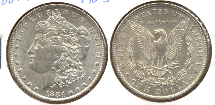 1884-O Morgan Silver Dollar AU-50