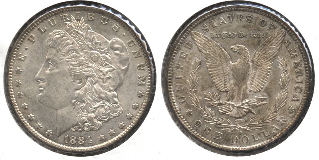 1884-O Morgan Silver Dollar AU-50 #h