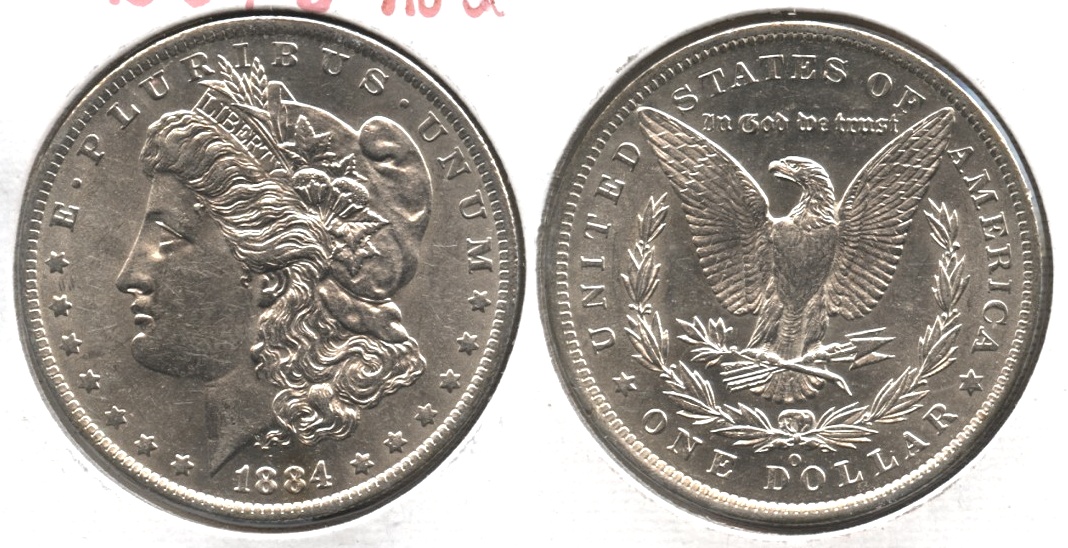1884-O Morgan Silver Dollar AU-50 #j