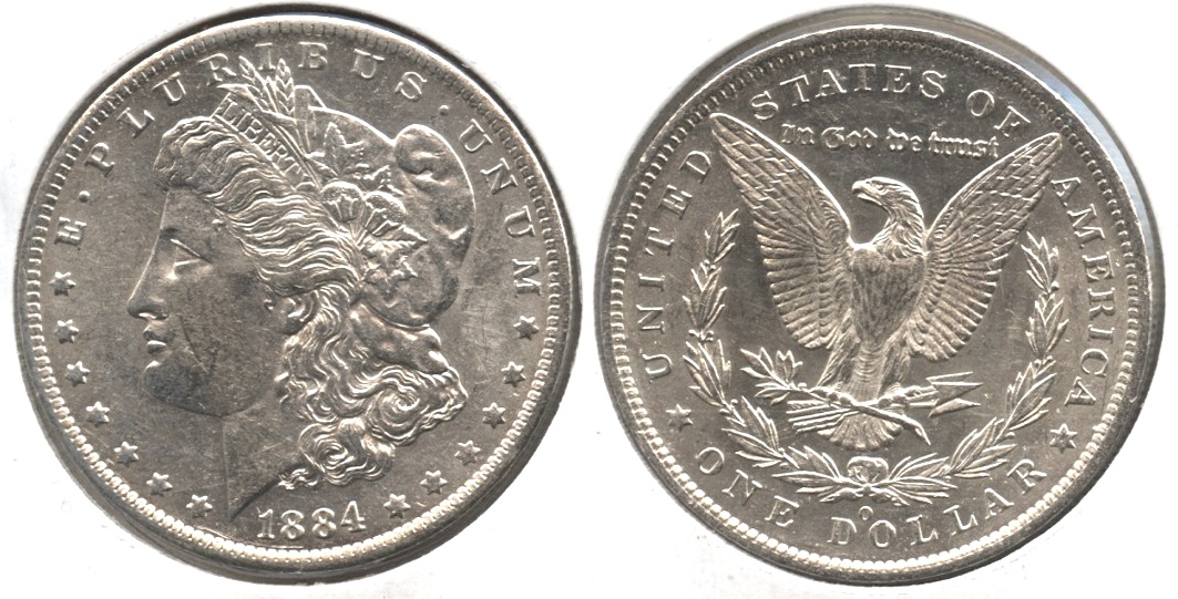 1884-O Morgan Silver Dollar AU-50 #k