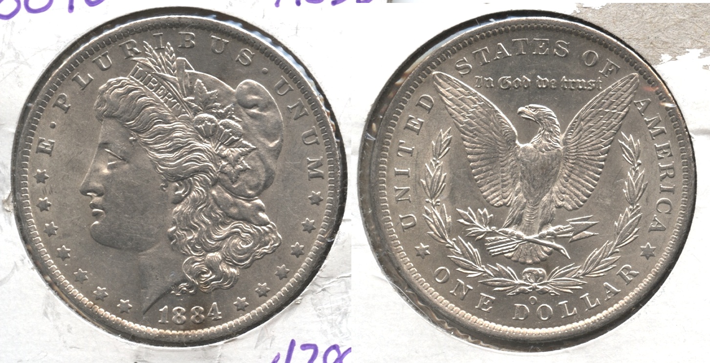 1884-O Morgan Silver Dollar AU-50 #m