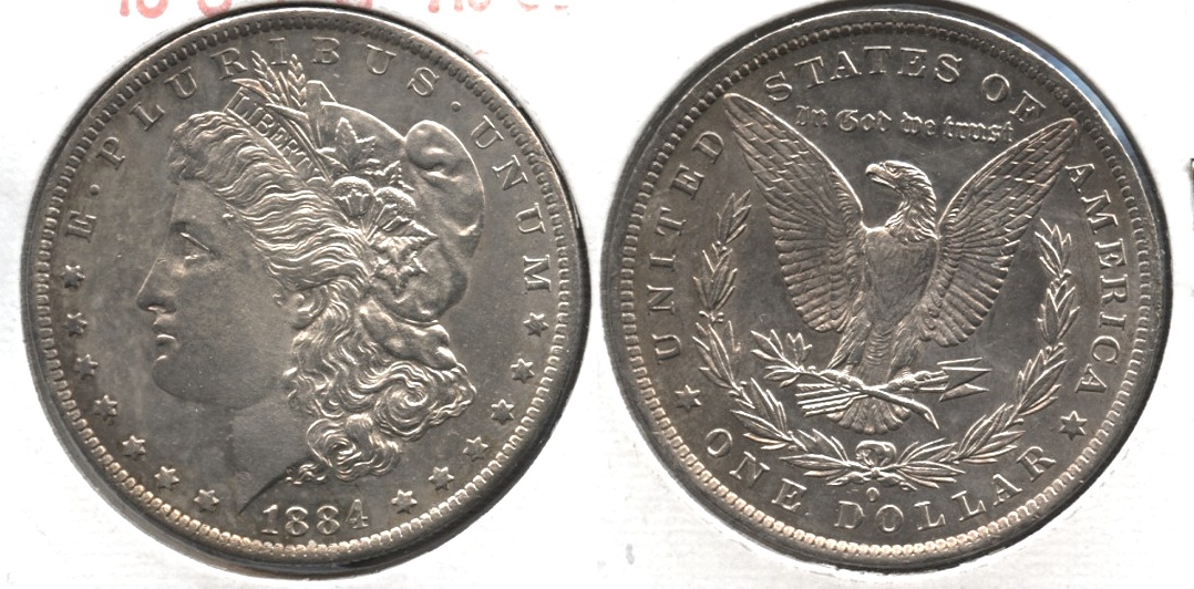 1884-O Morgan Silver Dollar AU-55 #f