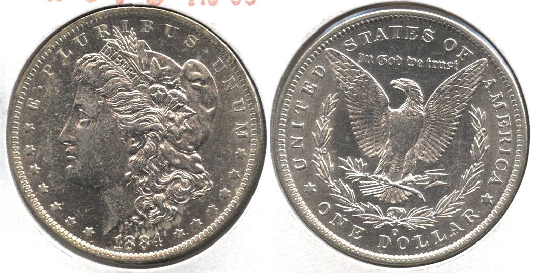 1884-O Morgan Silver Dollar AU-55 #h