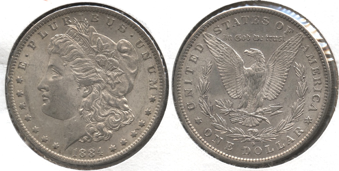 1884-O Morgan Silver Dollar AU-55 #p