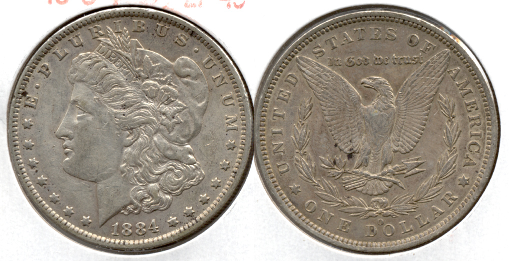 1884-O Morgan Silver Dollar EF-40 f