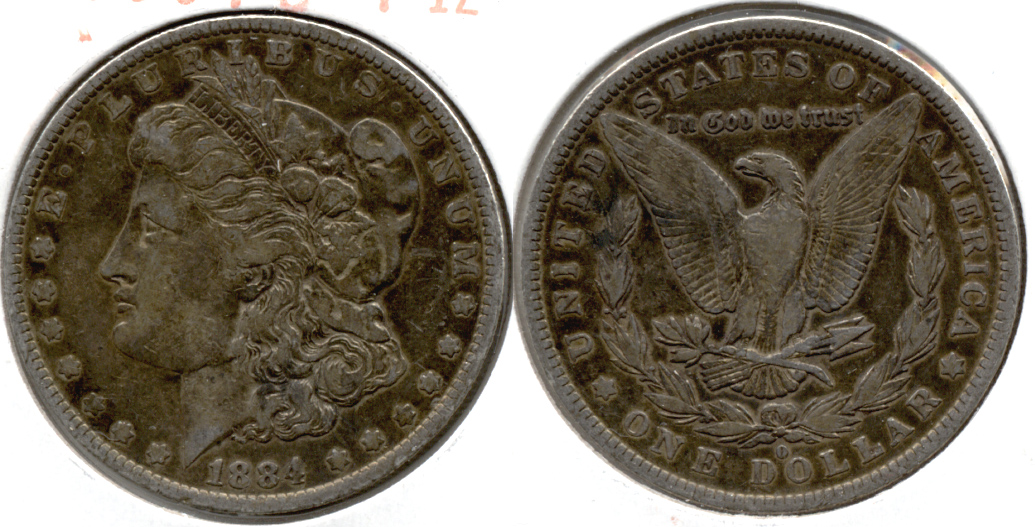 1884-O Morgan Silver Dollar Fine-12 b