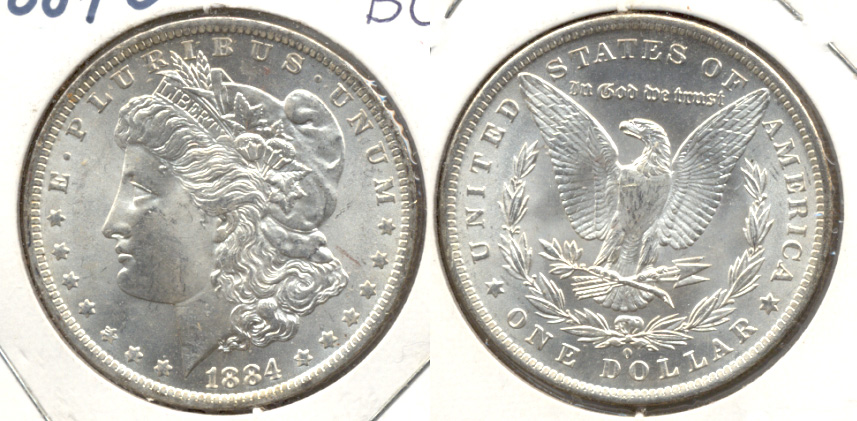 1884-O Morgan Silver Dollar MS-60 c