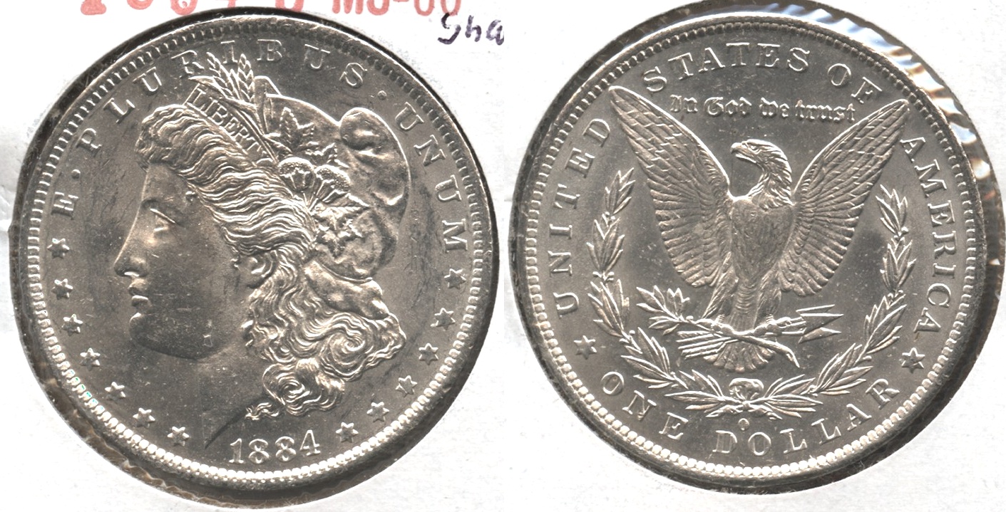 1884-O Morgan Silver Dollar MS-60 #s