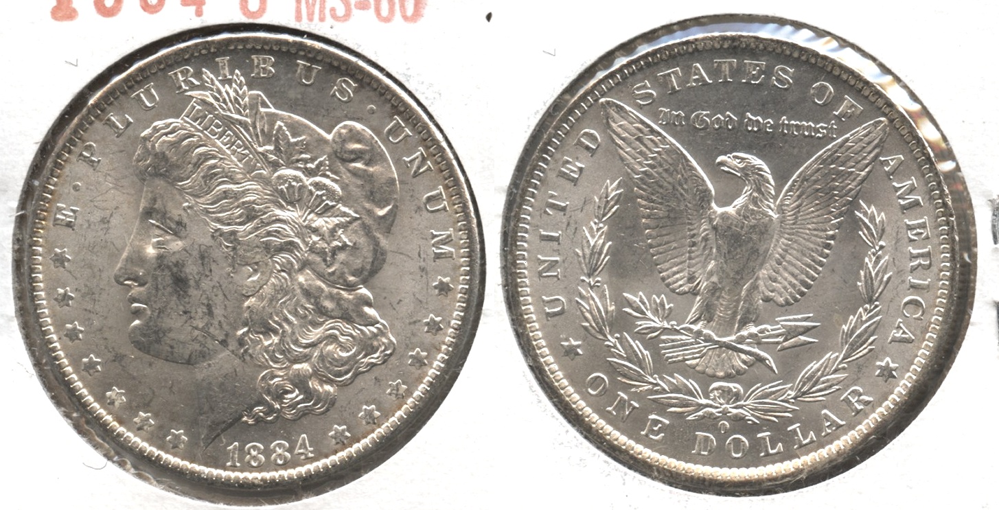 1884-O Morgan Silver Dollar MS-60 #v