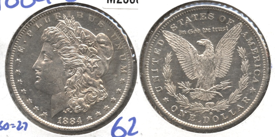 1884-O Morgan Silver Dollar MS-61 #f Prooflike