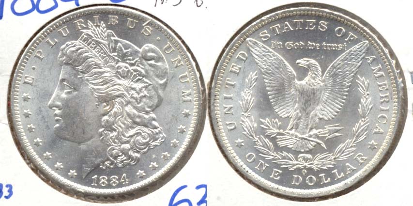 1884-O Morgan Silver Dollar MS-63 c