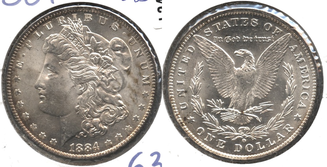 1884-O Morgan Silver Dollar MS-63 #f