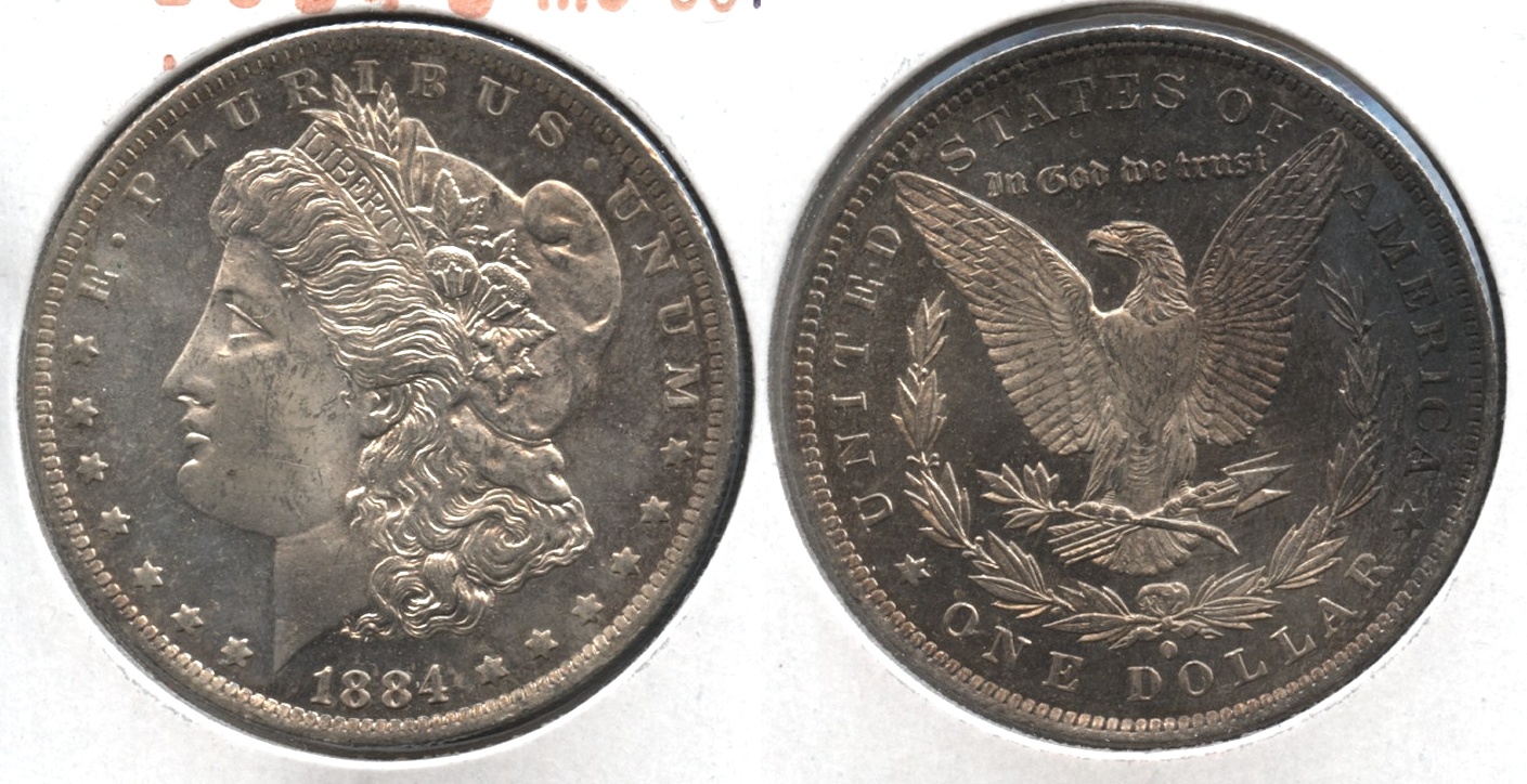 1884-O Morgan Silver Dollar MS-63 #l Prooflike