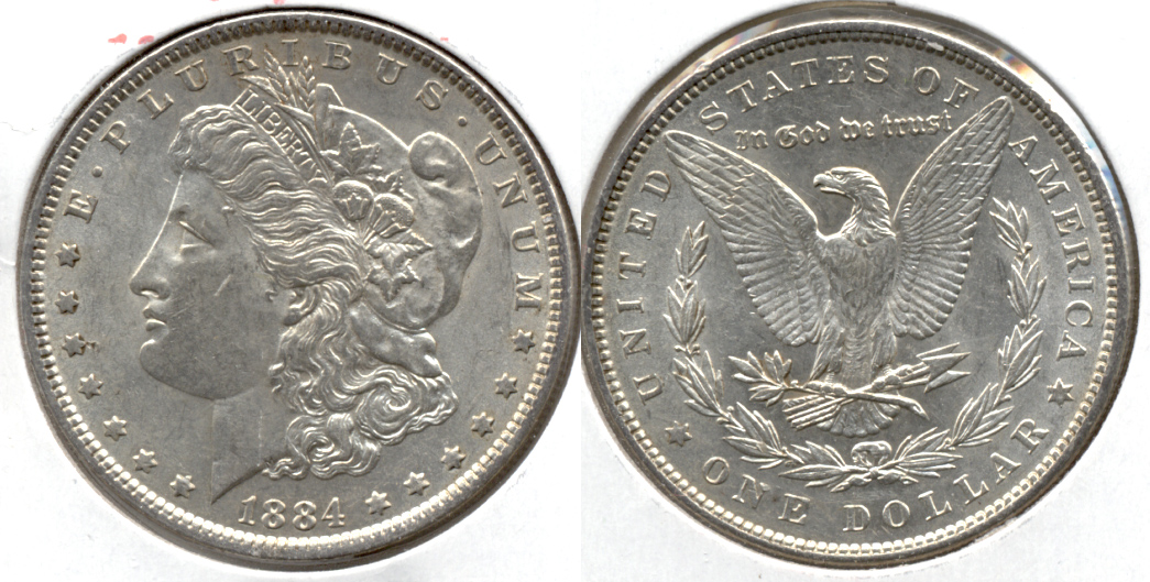 1884 Morgan Silver Dollar AU-50 c