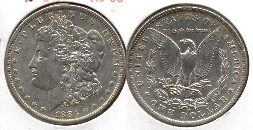 1884 Morgan Silver Dollar AU-50 d
