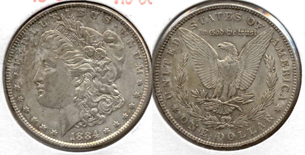 1884 Morgan Silver Dollar AU-50 e