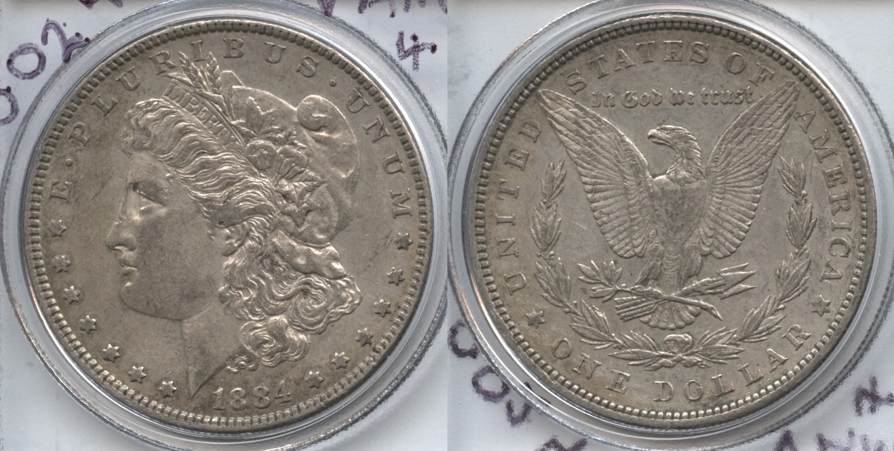 1884 Morgan Silver Dollar EF-45 #a VAM-4 Small Dot Top-100