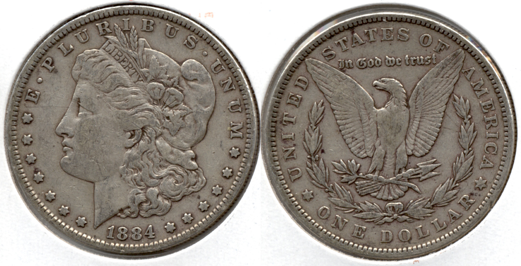 1884 Morgan Silver Dollar Fine-12