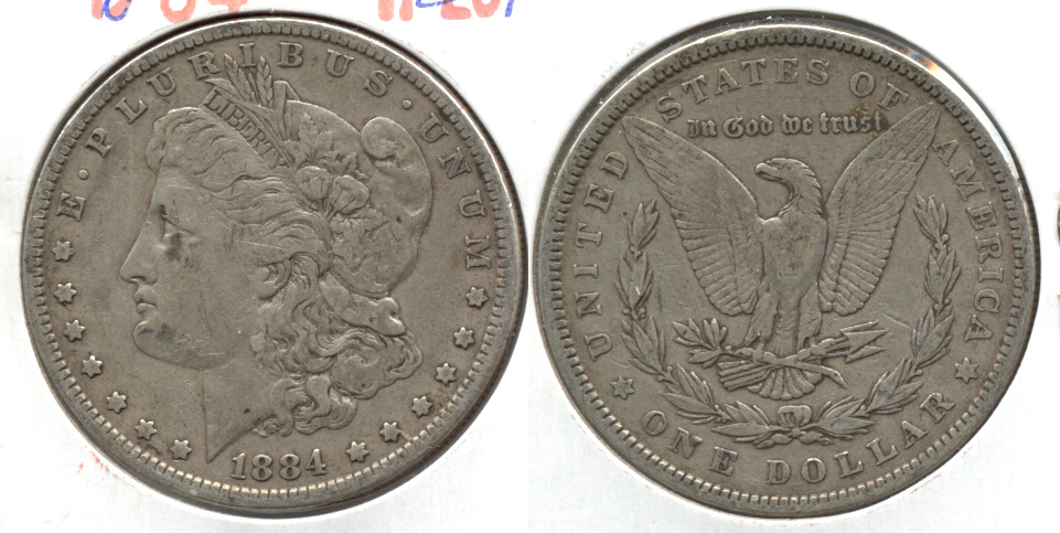 1884 Morgan Silver Dollar Fine-15